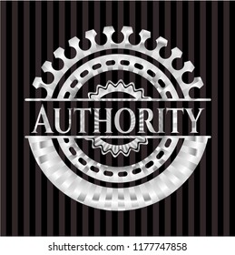 Authority silvery shiny emblem