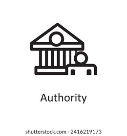 Authority simple flat illustration on white background..eps