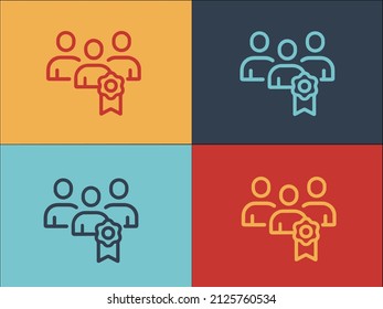 Authority Team Logo Template, Simple Flat Icon Of business,team,leader