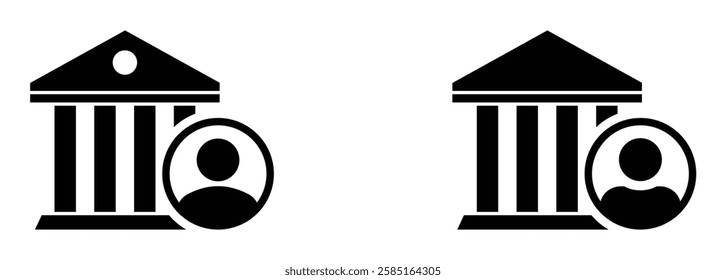 Authority vector icons set. Creative authority signs