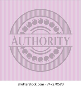 Authority vintage pink emblem
