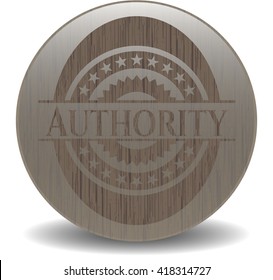 Authority wooden emblem