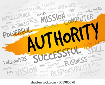 AUTHORITY word cloud, business concept