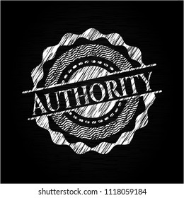 Authority written on a blackboard