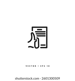 Authorization Approval Document Icon. Editable Stroke