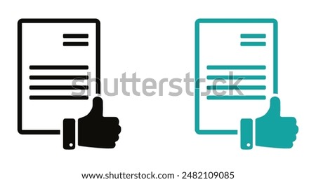 Authorization Approval Document Vector Icons