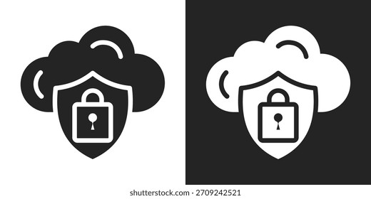 Icono De Autorización En Estilo Glifo Blanco Y Negro
