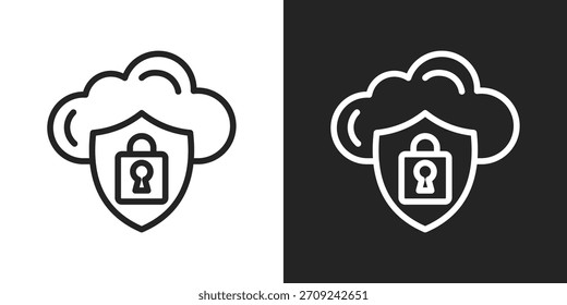 Authorization Icon In Black And White Line Style