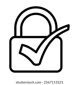 Authorization Icon Lineal Style Vector Illustration