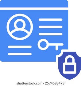 Authorization Icon Mixed Vector Illustration