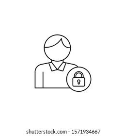 authorization manager - minimal line web icon. simple vector illustration. concept for infographic, website or app.