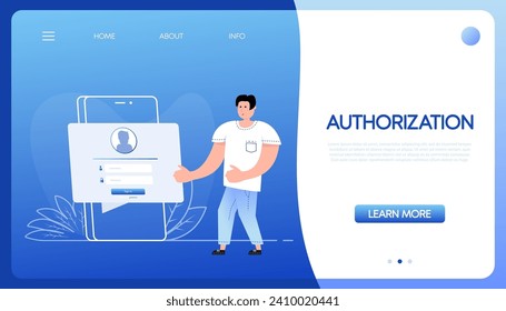Personas autorizadas, gran diseño para cualquier propósito. Ilustración plana. Ilustración plana del vector