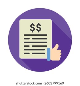 Authorization rounded flat mini illustration color icon, use for economy, business, finance, ecommerce, payment service UI, UX kit, app and web development, digital or print.