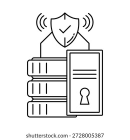 Authorization server icon illustrating access control, authentication, and security management.