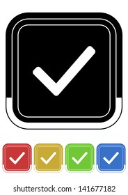 Authorize button retro colors square