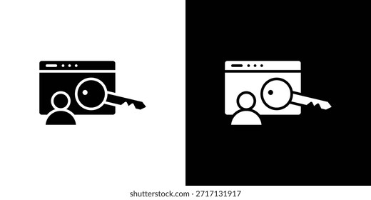 Authorize icon, glyph style icon for web site or mobile app