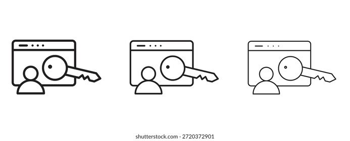 Autorisierungssymbol. Handgezeichnete Minimalismus Stil Vektorgrafik