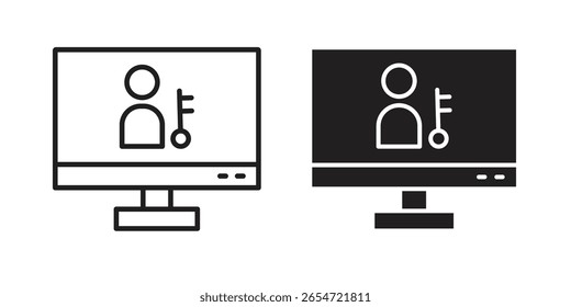 Icono de autorización. conjunto de símbolos de Vector moderno