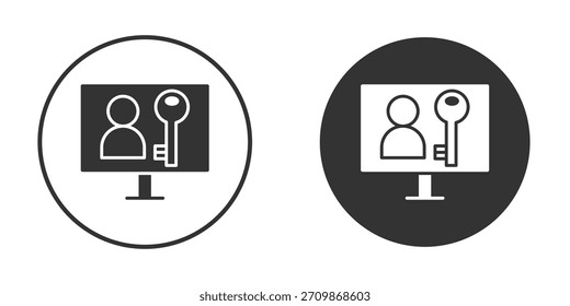 Autorizar el paquete de signos de icono. Símbolos de Vector para Diseños gráficos