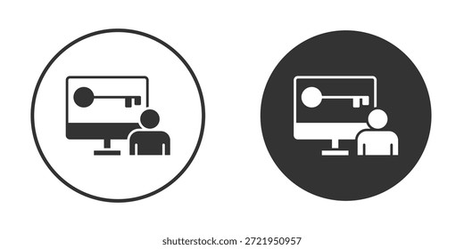 Authorize icon silhouette shape graphic simple plain clipart symbols