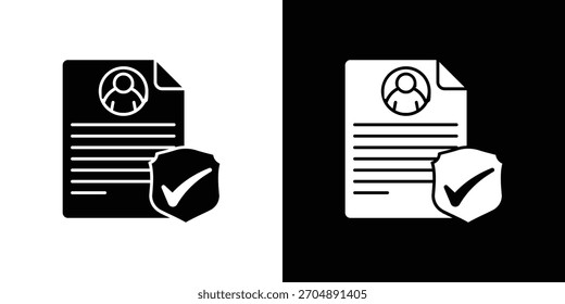 Autorize o vetor de silhueta de ícone em cores pretas. estilo de design de logotipo de símbolo plano