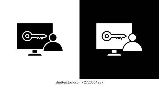 Icono de autorización. Pictograma simple de alta calidad. Estilo sólido moderno