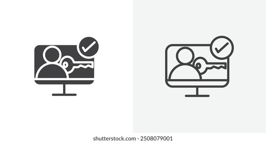 Authorize icon in solid and outlined style
