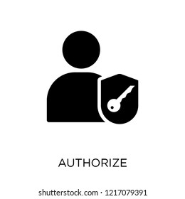 Authorize icon. Authorize symbol design from Programming collection. Simple element vector illustration on white background.