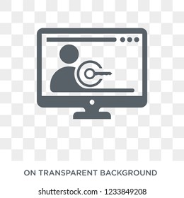 Authorize icon. Trendy flat vector Authorize icon on transparent background from Programming collection. 