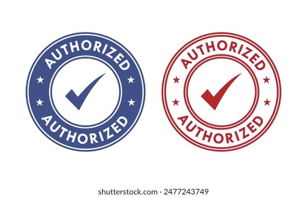 Illustration der autorisierten Badge-Design-Vorlage