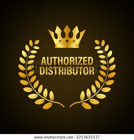 Authorized distributor label. business concept. Vector stock illustration.