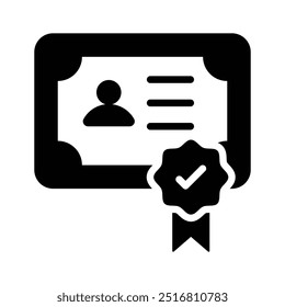 Documento autorizado, papel com emblema representando o ícone de conceito do certificado
