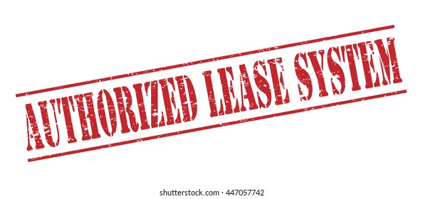 authorized lease system vector stamp on white background