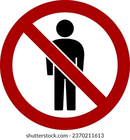 Authorized Personnel Only Do Not Enter Warning Sign Icon. Vector Image.
