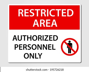 Authorized Personnel Only Security Sign Stock Vector (Royalty Free ...