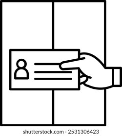 Authorized Personnel Only Vector Line Icon Design