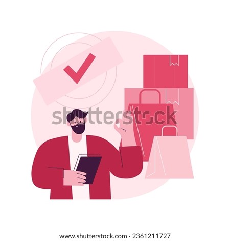 Authorized seller abstract concept vector illustration. Authorized retailer, official seller, manufacturer license, contracted brand representative, commercial partnership abstract metaphor.