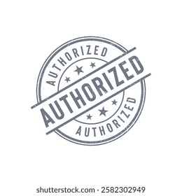 Authorized Stamp Grunge Vector Template