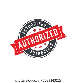 Authorized Stamp Seal Vector Template