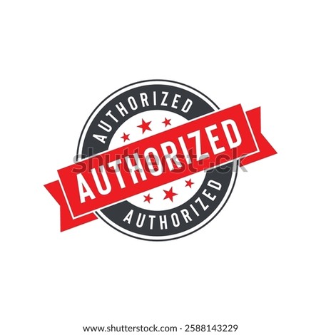 Authorized Stamp Seal Vector Template