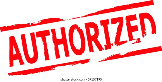 authorized stamp vector illustration
