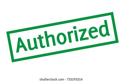 AUTHORIZED sticker. Authentic design graphic stamp. Original series.