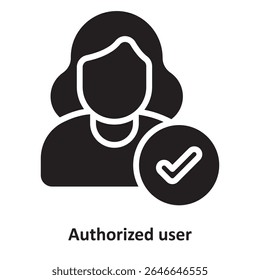 Authorized user Vector Icon which can easily modify or edit
