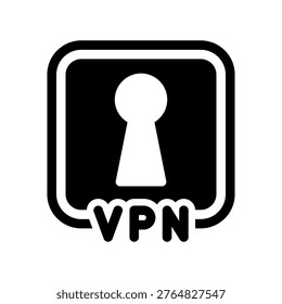 Authorized VPN Keyhole Security Entry Point Vector Graphic Design