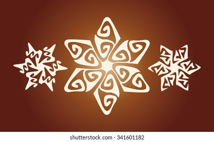 Author's modern original snowflakes