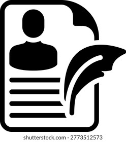 authorship glyph icon illustration vector