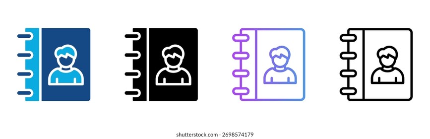 Ícone de autoria Ilustração de vetor de vários estilos
