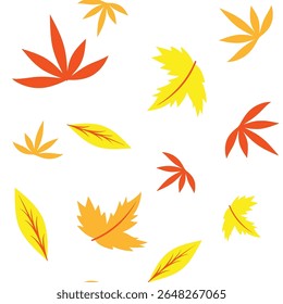 autimn leaves in orange touch