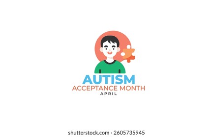 Autism Acceptance Month. background, banner, card, poster, template. Vector illustration.