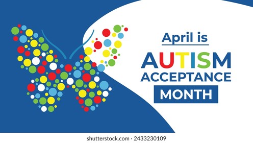 In: Autism Acceptance Month Campaign Banner. In: Neurodiversity Awareness. Vektor-Poster.